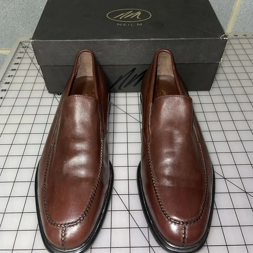 Neil M Men's Shoes 11 EEE NM121517 Premier Slip On COGNAC Shoes‎ EUC
